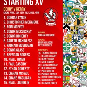 Derry team to play Kerry in All Ireland semifinal 